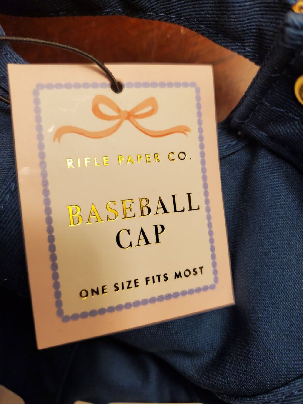 Rifle Paper Co Book Club Embroidered Baseball Cap Bronte Austin - Picture 3 of 5